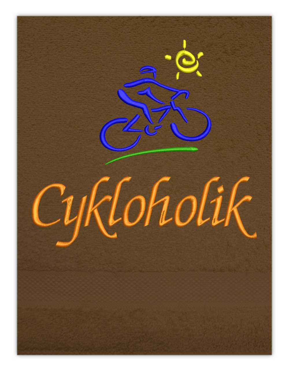 Ručník sport-Cyklista se sluníčkem