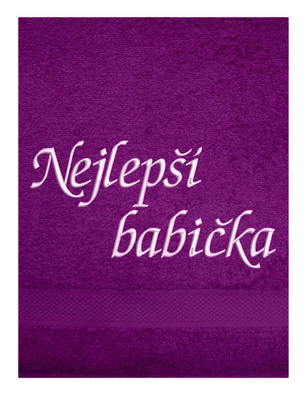 ručník rodina pro babičku-Nejlepší babička