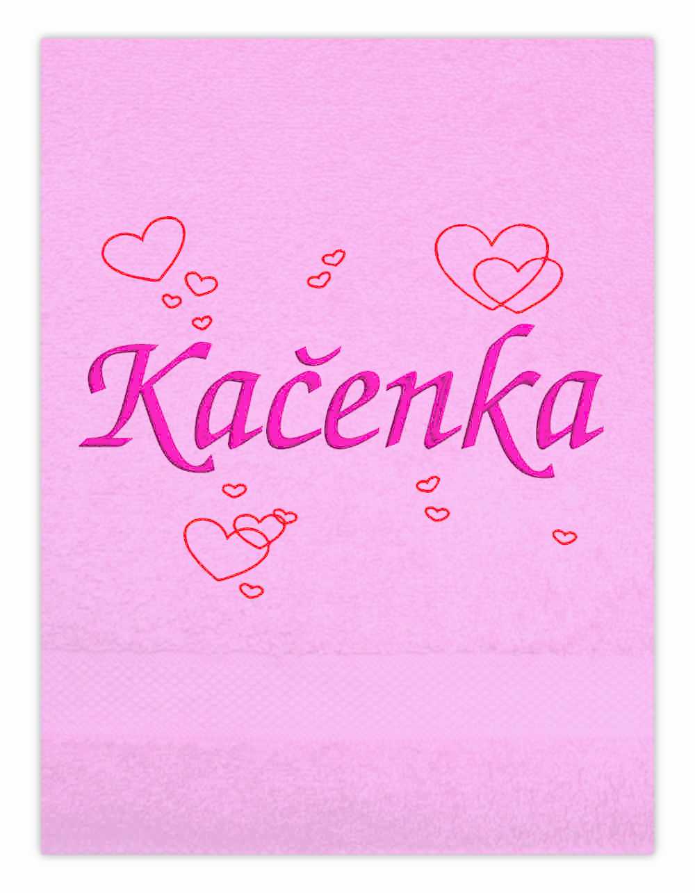 Ručník Valentýn - 16 srdíček plus vlastní text 1 jméno