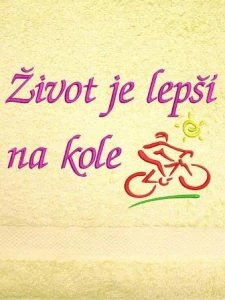 Osuška pro cyklistu - Život je lepší na kole