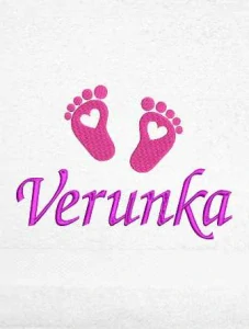 Osuška pro miminko- Nožky se srdíčkem