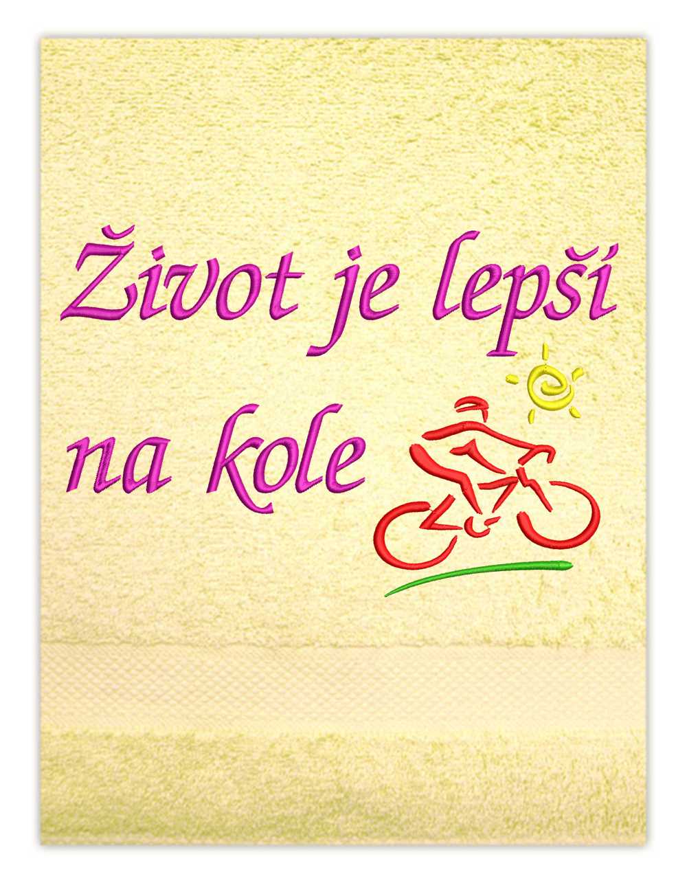 Osuška sport-Cyklista se sluníčkem
