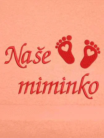 Osuška pro miminko- Nožky se srdíčkem