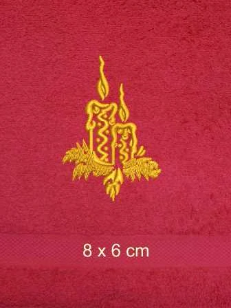 Ručník-Veselé Vánoce svíčky