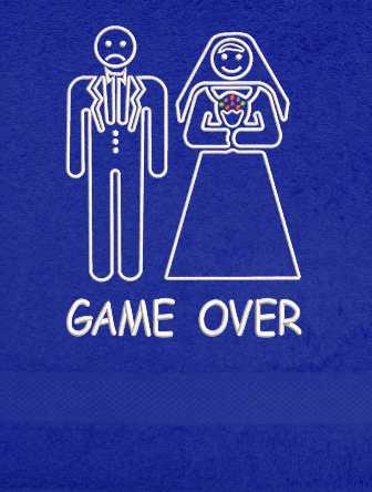 Ručník na svatbu - Ženich nevěsta-Game Over 