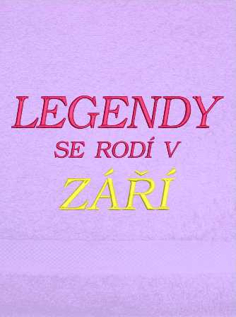 Ručník k narozeninám - Legendy se rodí v ...