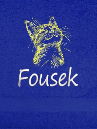 Ručník pro milovníky koček - Kočka Fousek