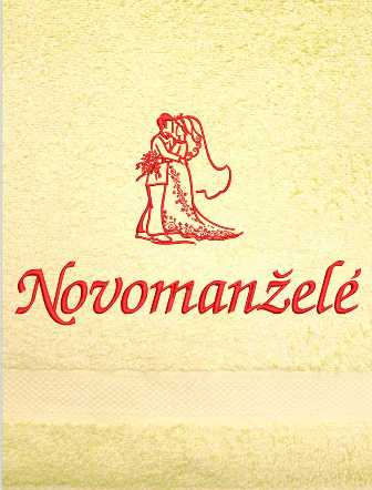 Ručník na svatbu - Novomanželé