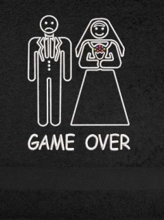 Ručník na svatbu - Ženich nevěsta-Game Over